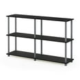 thumbnail image 1 of Furinno Rata 4 x 2 Industrial Multipurpose Flat Base Bookshelf, Bookcase with Metal Frame, Columbia Walnut, 1 of 6