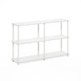 thumbnail image 1 of Furinno Rata 4 x 2 Industrial Multipurpose Flat Base Shelf Display Rack with Metal Frame, French Oak Grey, 1 of 5