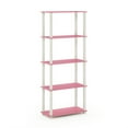 thumbnail image 1 of Furinno Rata 6-Tier Industrial Multipurpose Flat Base Shelf Display Rack with Metal Frame, Narrow, Marble White, 1 of 5
