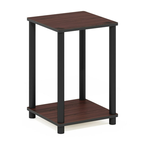 Furinno Rata Industrial Multipurpose Flat Base Side Table with Metal Frame, Columbia Walnut
