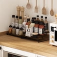 thumbnail image 1 of Furinno Ravel 3-Tier Nestable Spice Rack Organizer in Set of 2 Amber Pine, 1 of 6