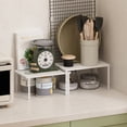 thumbnail image 1 of Furinno Ravel Multipurpose Expandable, Stackable Kitchen Counter Shelves, Set of 2, White/White, 1 of 7