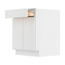 Furinno Shaker Drawer Base Kitchen Cabinet with 2-Doors, Ready to Assemble, 24 D x 27 W x 34.5 H, White