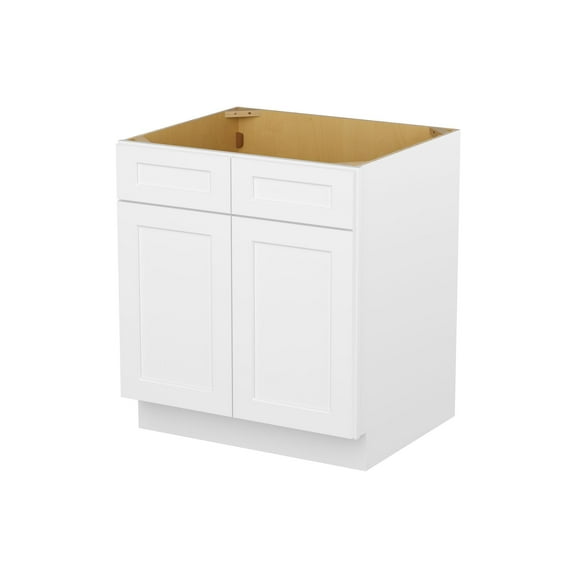 Furinno Shaker Sink Bases Kitchen Cabinet, Ready to Assemble, 24 D x 30 W x 34.5 H, White