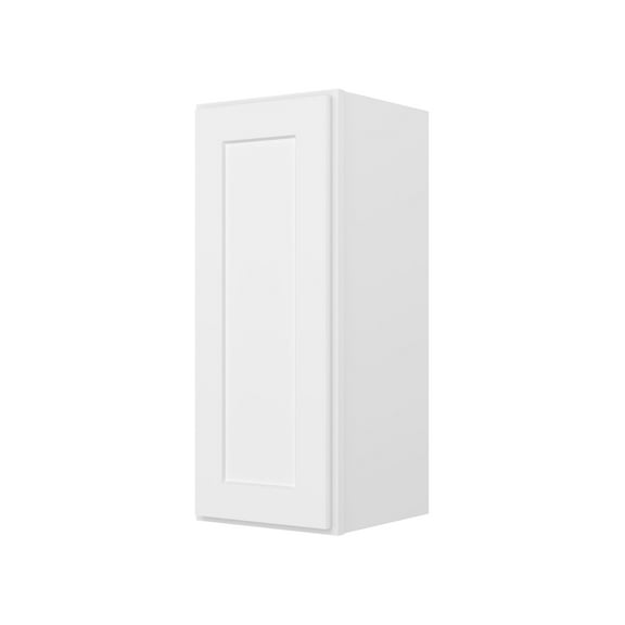 Furinno Shaker Wall Kitchen Cabinet 1-Door-2 Shelves, Ready to Assemble, 12 D x 12 W x 30 H, White