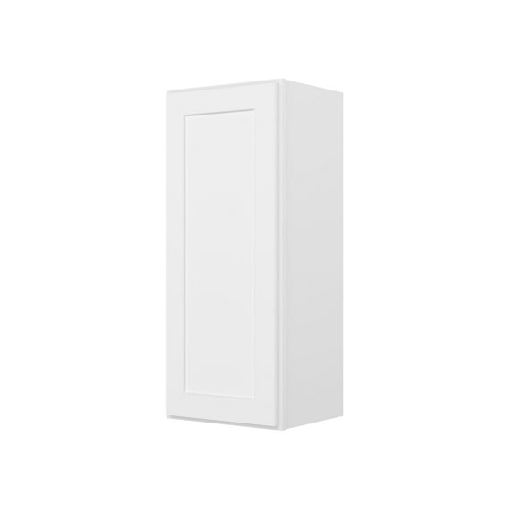 Furinno Shaker Wall Kitchen Cabinet 1-Door-2 Shelves, Ready to Assemble, 12 D x 15 W x 36 H, White