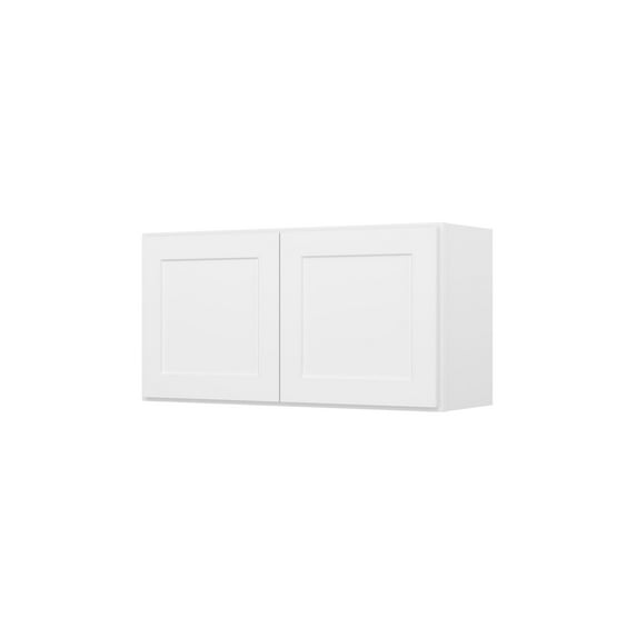 Furinno Shaker Wall Kitchen Cabinet 2 Doors, Ready to Assemble, 12 D x 36 W x 18 H, White