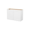 thumbnail image 1 of Furinno Shaker Wall Kitchen Cabinet 2-Doors, Ready to Assemble, 12 D x 36 W x 24 H, White, 1 of 8