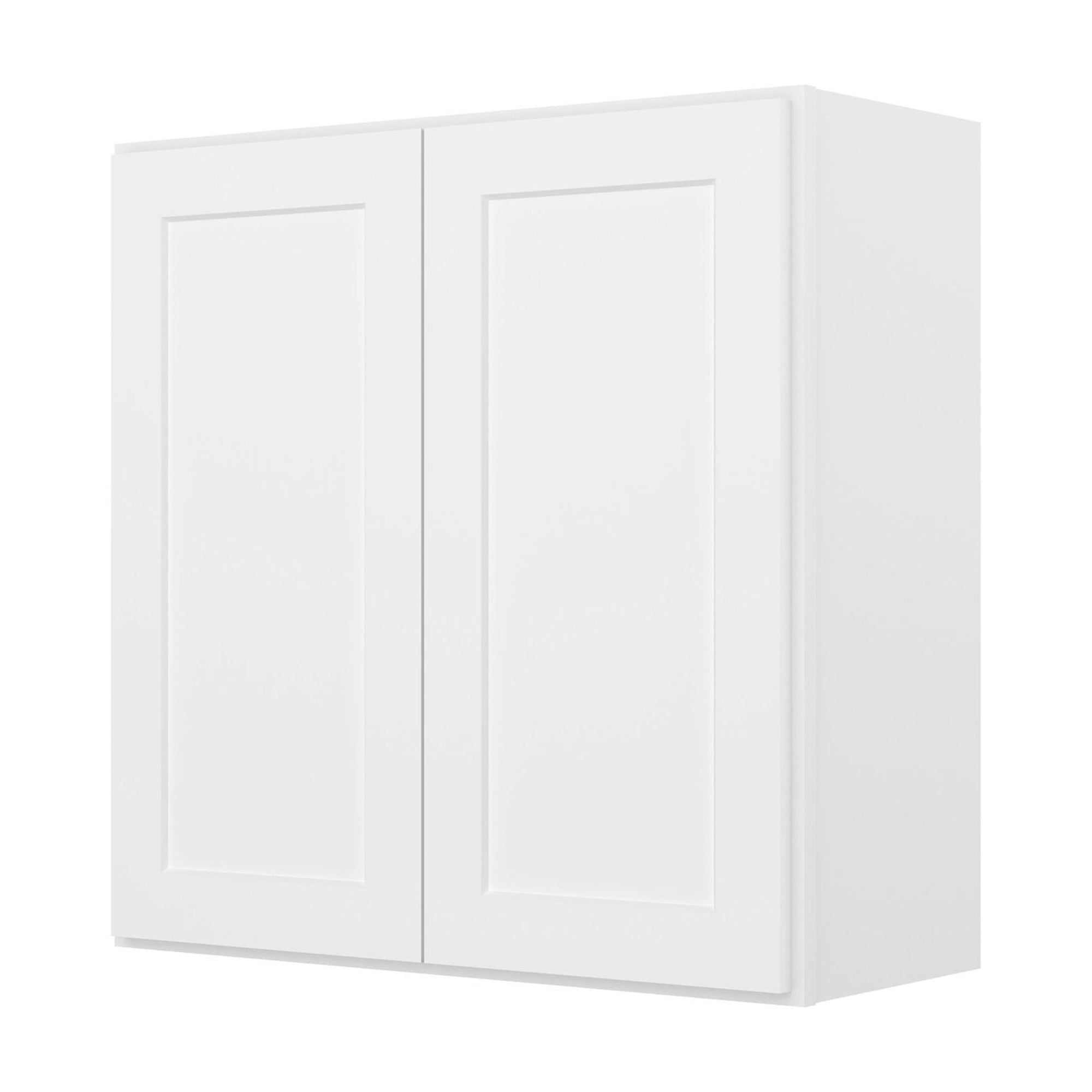 Furinno Shaker Wall Kitchen Cabinet 2-Doors-2 Shelves, Ready to Assemble, 12 D x 30 W x 30 H, White