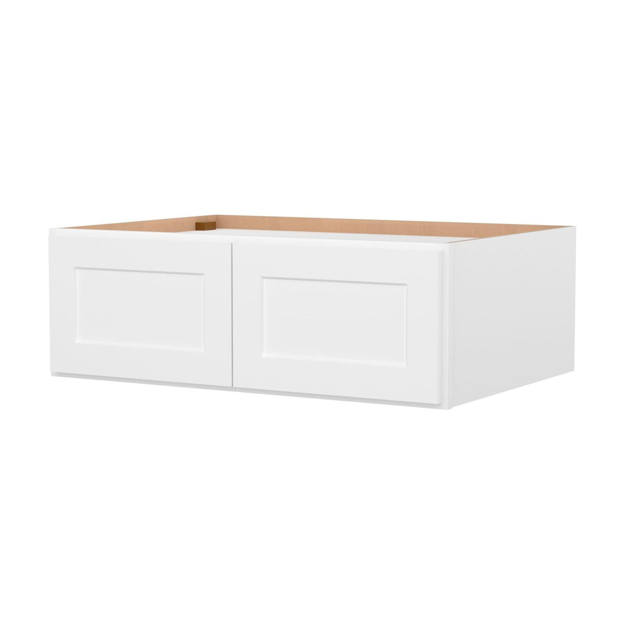 Furinno Shaker Wall Refrigerator Kitchen Cabinet with 2-Doors, Ready to Assemble, 24 D x 36 W x 12 H, White