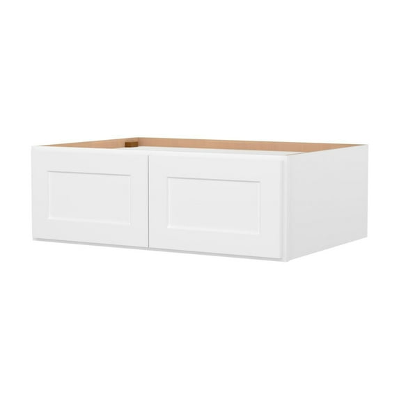 Furinno Shaker Wall Refrigerator Kitchen Cabinet with 2-Doors, Ready to Assemble, 24 D x 36 W x 12 H, White