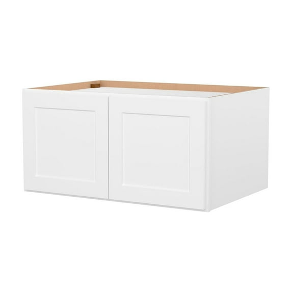 Furinno Shaker Wall Refrigerator Kitchen Cabinet with 2 Doors, Ready to Assemble, 24 D x 36 W x 18 H, White