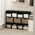 thumbnail image 1 of Furinno Reed 11-Cube Open Shelf Multipurpose Closet & Clothing Storage, Storage Organizer, Blackwood, 1 of 6
