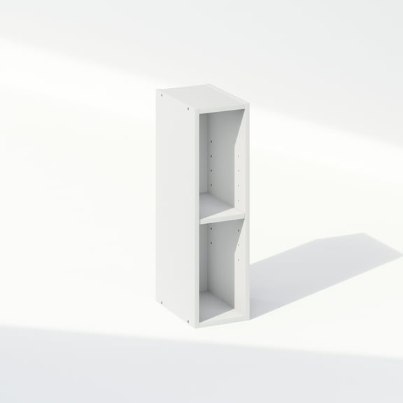 Furinno Reed 2-Tier Multipurpose Clothing & Closet Storage Organizer Shelf, 6-Inch Width, White
