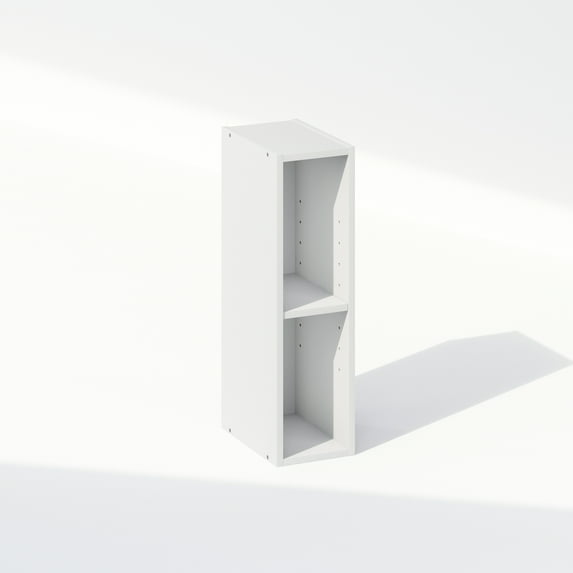 Furinno Reed 2-Tier Multipurpose Clothing & Closet Storage Organizer Shelf, 6-Inch Width, White