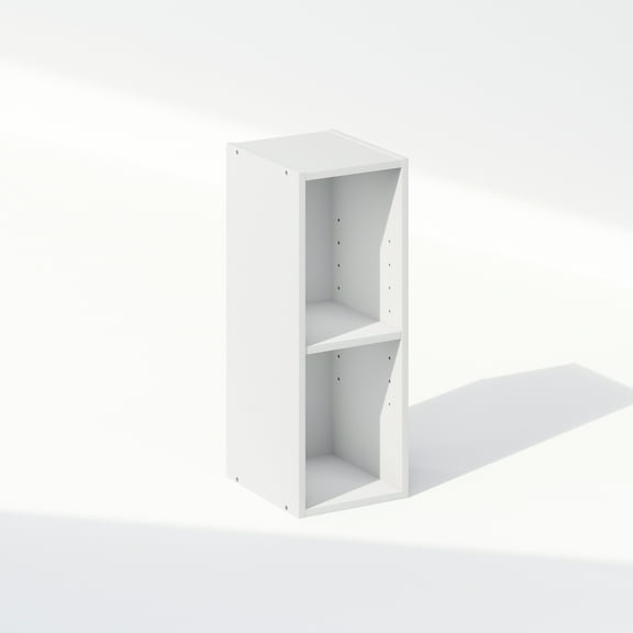 Furinno Reed 2-Tier Multipurpose Clothing & Closet Storage Organizer Shelf, 8-Inch Width, White