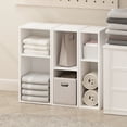 thumbnail image 1 of Furinno Reed 2-Tier Multipurpose Clothing & Closet Storage Organizer Shelf, 8-Inch Width, White, 1 of 7