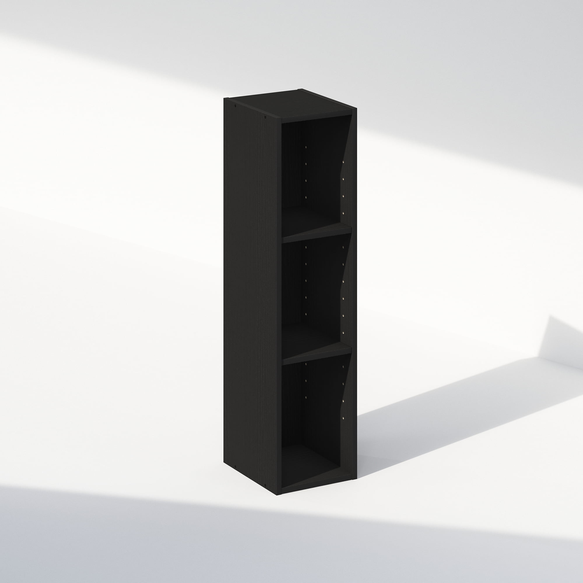 Reed Black Laminated Engineered Wood 3-Tier Storage Shelf