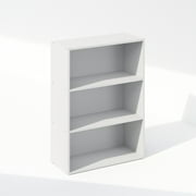 Furinno Reed 3-Tier Multipurpose Open Shelf Clothing & Closet Storage Organization, Plain White