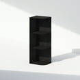 thumbnail image 1 of Furinno Reed 3-Tier Space Saving Corner Storage Display Shelf, Bookshelf, Blackwood, 1 of 5
