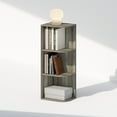 thumbnail image 1 of Furinno Reed 3-Tier Space Saving Corner Storage Display Shelf, Bookshelf, French Oak, 1 of 6