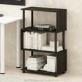 thumbnail image 1 of Furinno Reed 4-Tier S-Shaped Bookcase, Bookshelf, Espresso, 1 of 6