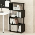 thumbnail image 1 of Furinno Reed 5-Tier S-Shaped Bookcase, Bookshelf, Espresso, 1 of 6