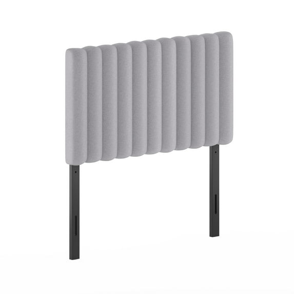 Furinno Roanne Upholstered Tufted Headboard, Glacier, Twin