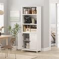 thumbnail image 1 of Furinno Robin Open Kitchen Cabinet with Doors in White, 1 of 11