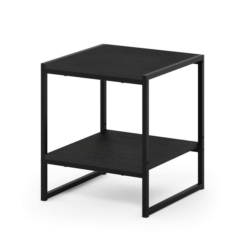 Espresso Composite Wood 2-Tier Tall End Table