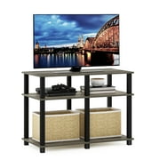 Furinno Romain Turn-N-Tube TV Stand for TV up to 40 Inch, French Oak/Black