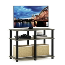 Furinno Romain Turn-N-Tube TV Stand for TV up to 40 Inch, French Oak/Black