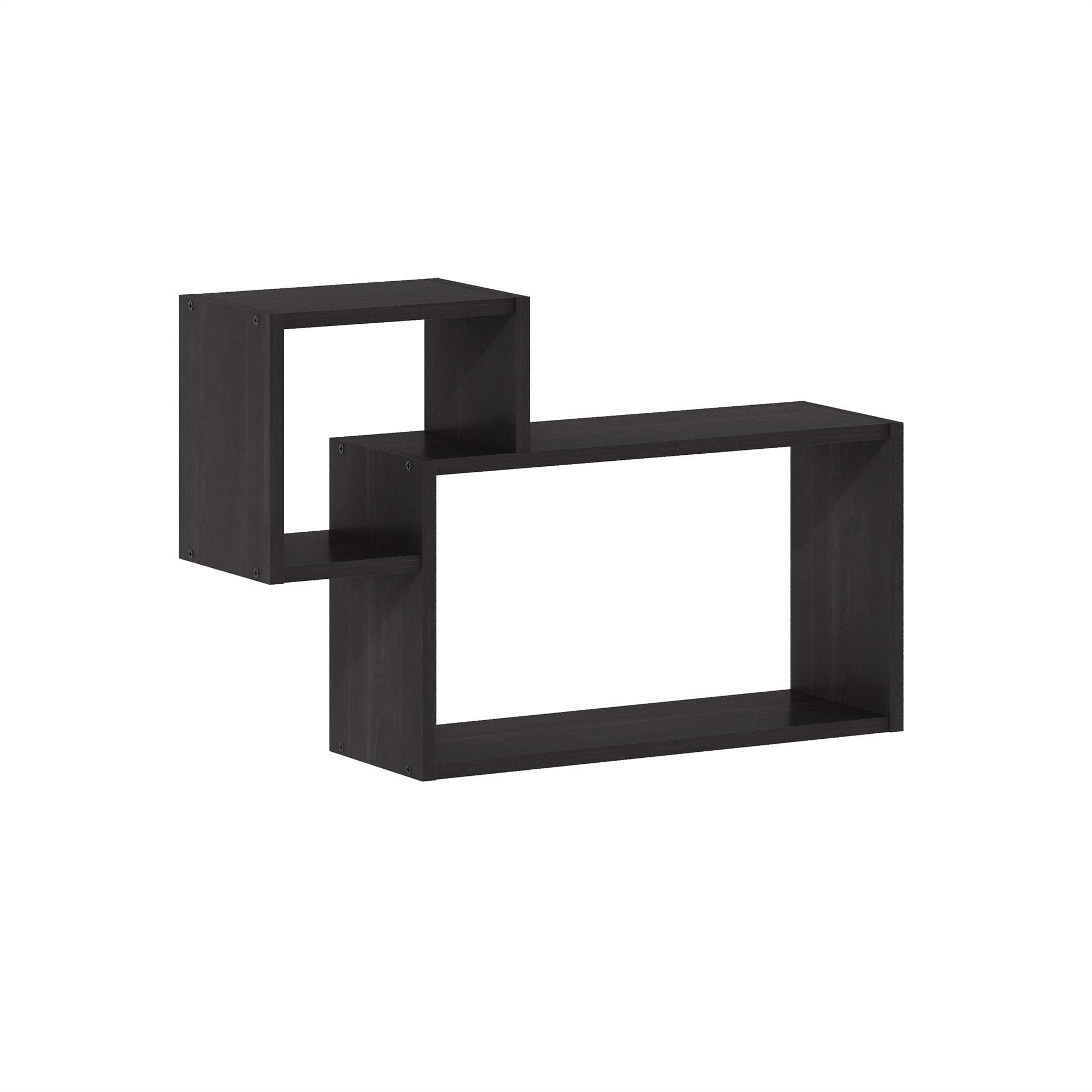 Furinno ROSSI Interweave Wall Mount Floating Decorative Shelf in Set of Espresso