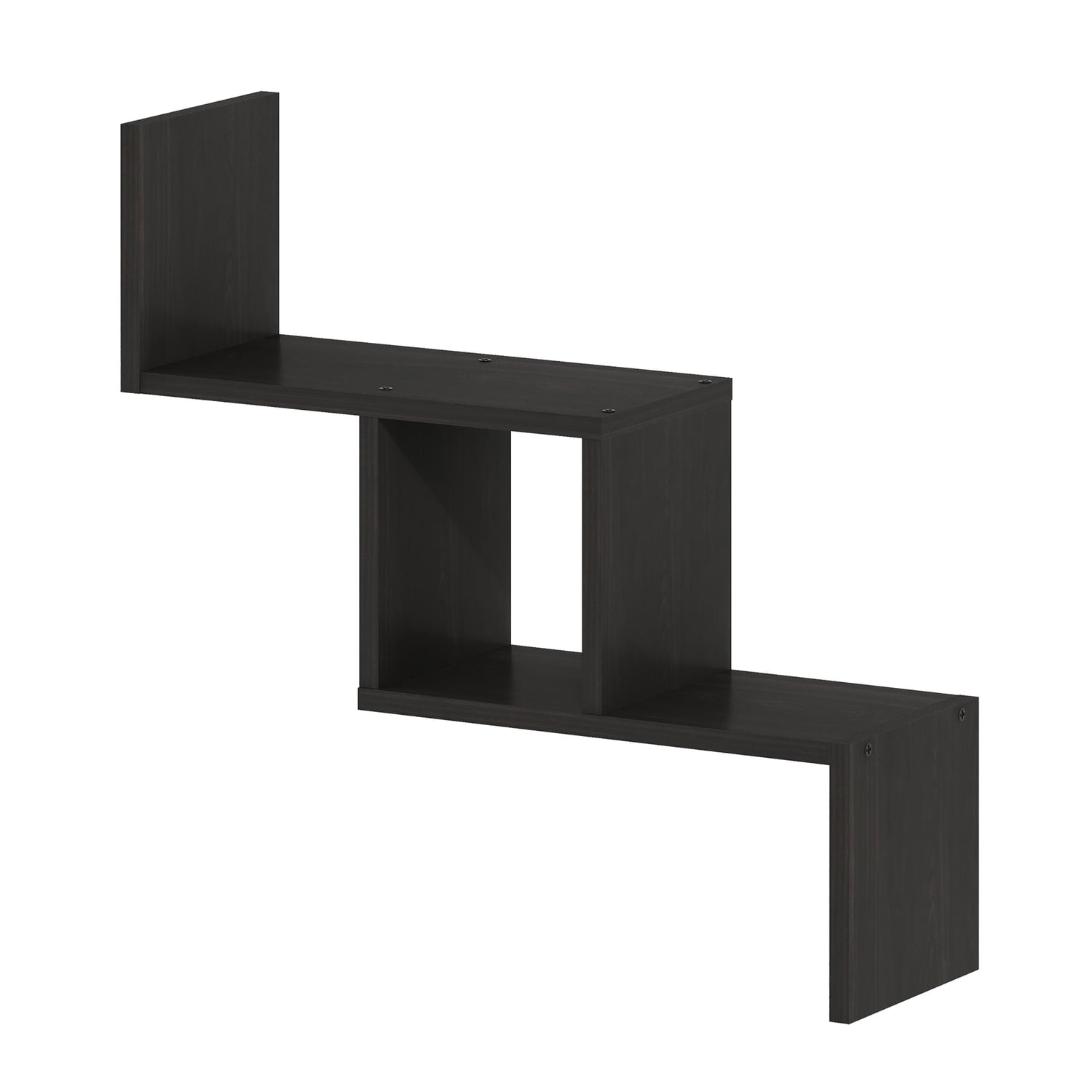 Furinno ROSSI Wall Mount Floating Ladder Shelf in Espresso