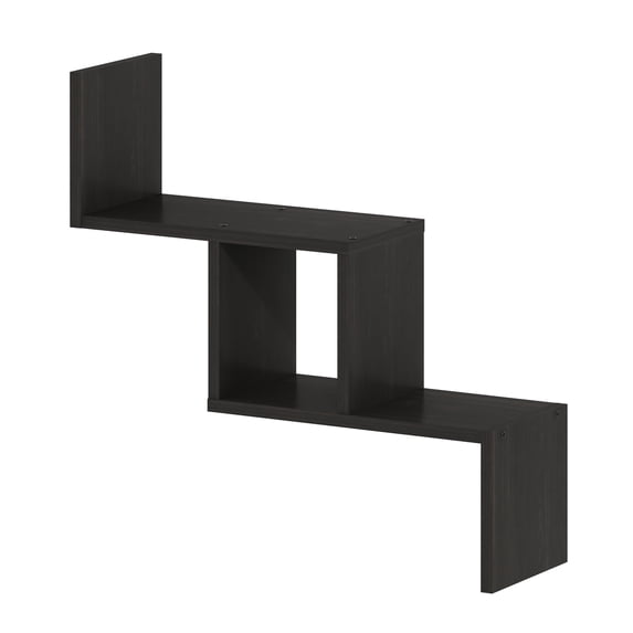 Furinno ROSSI Wall Mount Floating Ladder Shelf in Espresso