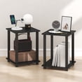 thumbnail image 1 of Furinno SIMPLISTIC Set of 2. 2-Tier Nightstand. Bedside Table. Americano, 1 of 5