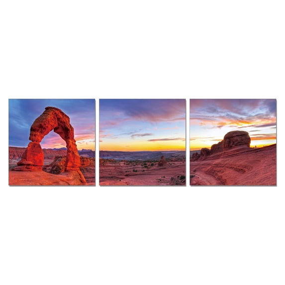 Furinno SeniA Delicate Arch 3-Panel Triptych Print, 48 x 16-Inch