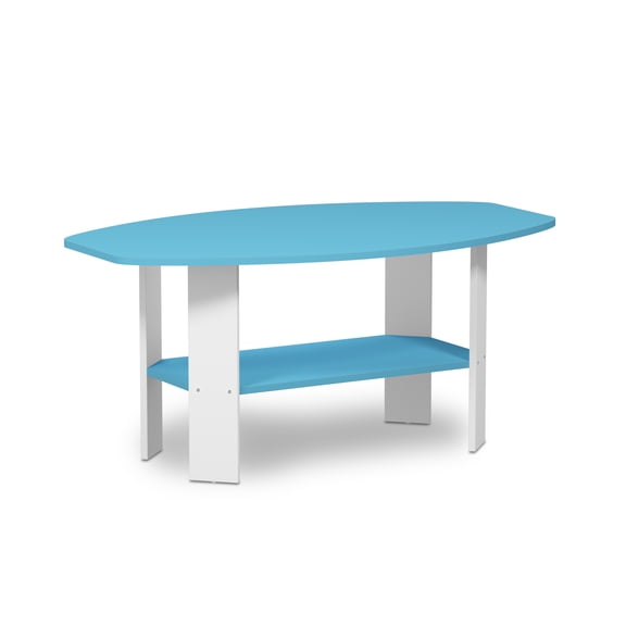 Furinno Simple Design Coffee Table, Blue/White