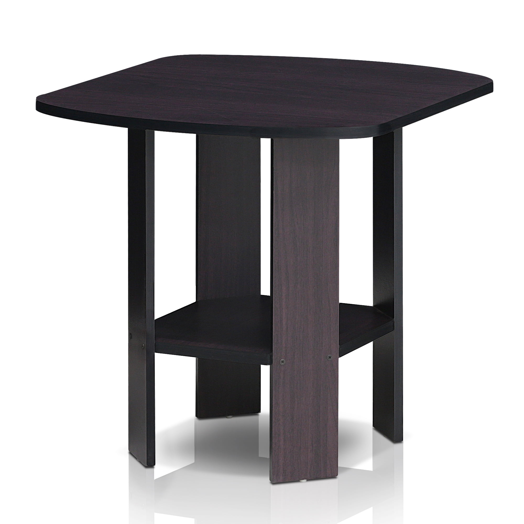 Furinno Simple Design End/SideTable, Dark Walnut - Walmart.com