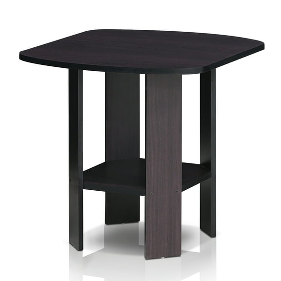 Furinno Simple Design End/SideTable, Dark Walnut