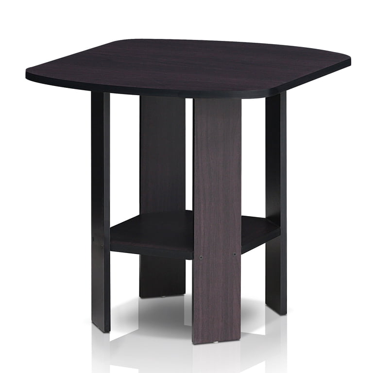 Furinno Simple Design End Table, Dark Walnut photo 1