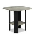 thumbnail image 1 of Furinno Simple Design End Table, Side Table, Grey Oak/Black, 1 of 5