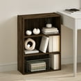 thumbnail image 1 of Furinno Simple Open Shelf, Bookcases, 3-Tier, Columbia Walnut, 1 of 6
