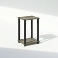 thumbnail image 1 of Furinno Simplistic Compact Bedside Table, Nightstand, French Oak/Black, 1 of 5