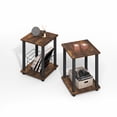 thumbnail image 1 of Furinno Simplistic End Table, Set of Two, Amber Oak/Black, 1 of 4