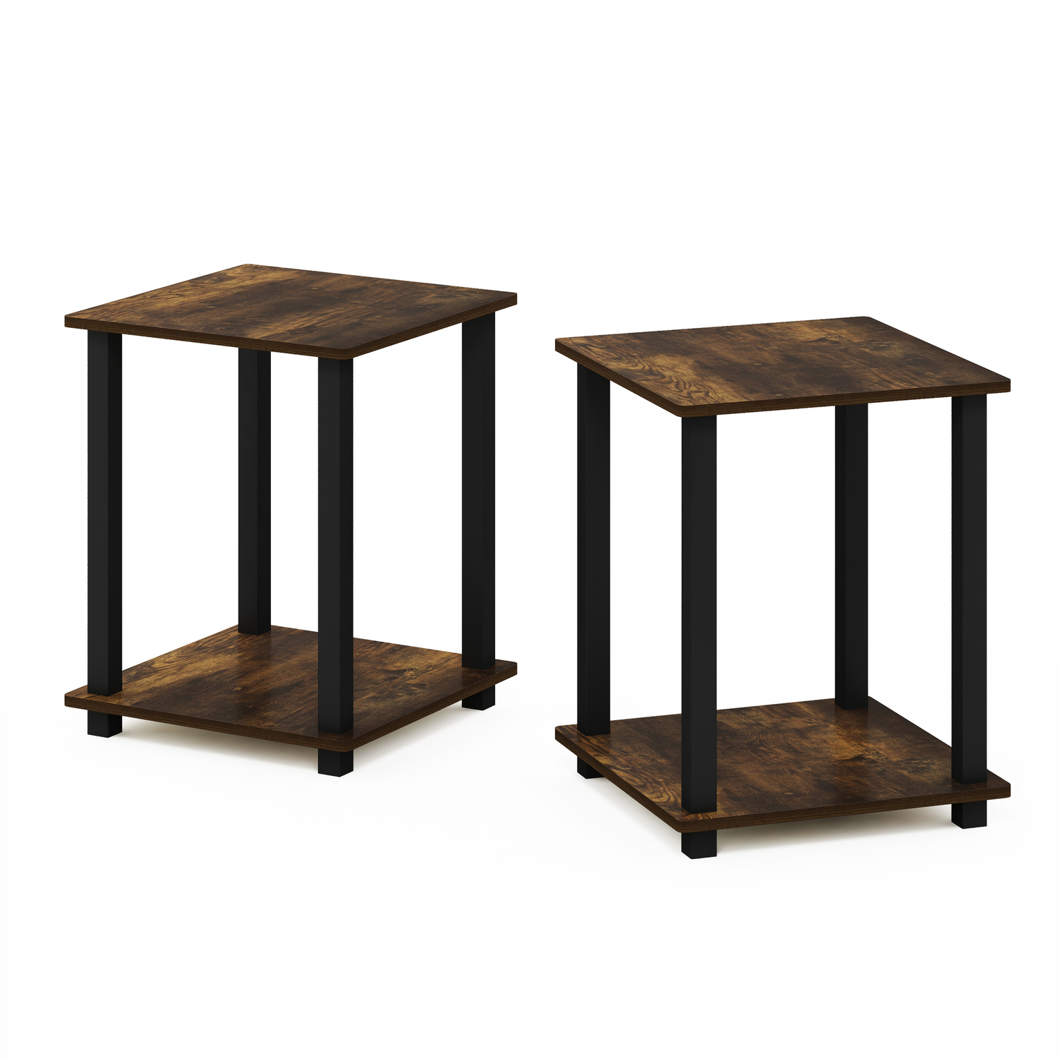 Furinno Modern Simplistic CrissCrossed End Table, Espresso