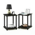 Furinno Simplistic Espresso/Black End Table Set of Two