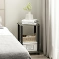 thumbnail image 1 of Furinno Simplistic End Table, Small, French Oak/Black, 1 of 6