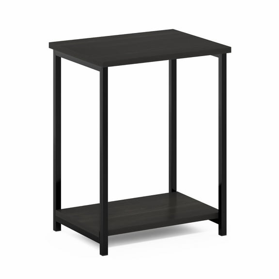 Furinno SIMPLISTIC Industrial Metal Frame End Table in 1-Pack in Espresso