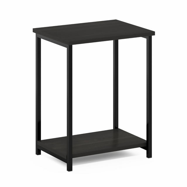 Furinno Simplistic Industrial Metal Frame End Table, 1Pack, Espresso